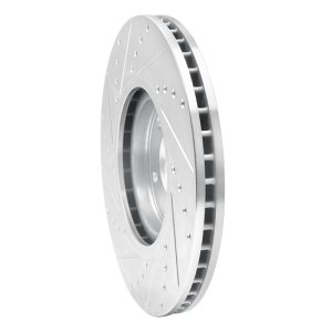 Nissan Juke Brake Rotor (1) - Front Right - R1 Concepts - Drilled & Slotted - Silver - `07-`17